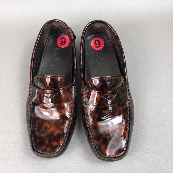 Cole Haan Women’s Animal Print Patent Driving Moccasins Shoes Size 6B - Picture 5 of 9
